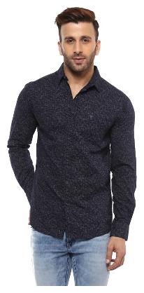 

Mufti Men Black Floral Slim Fit Casual Shirt