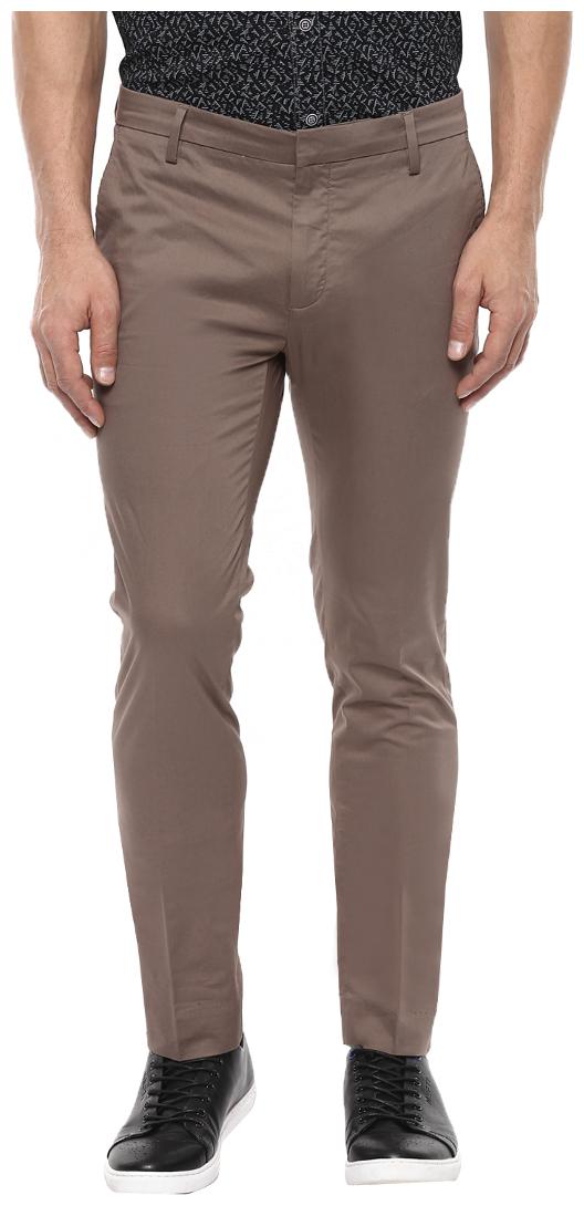 

Mufti Men Green Solid Regular fit Regular trousers