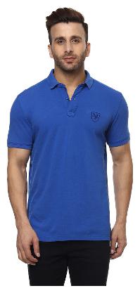 

Mufti Men Blue Slim fit Cotton Polo collar T-Shirt - Pack Of 1