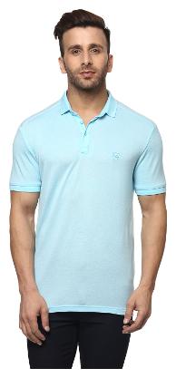 

Mufti Men Turquoise Slim fit Cotton Polo collar T-Shirt - Pack Of 1