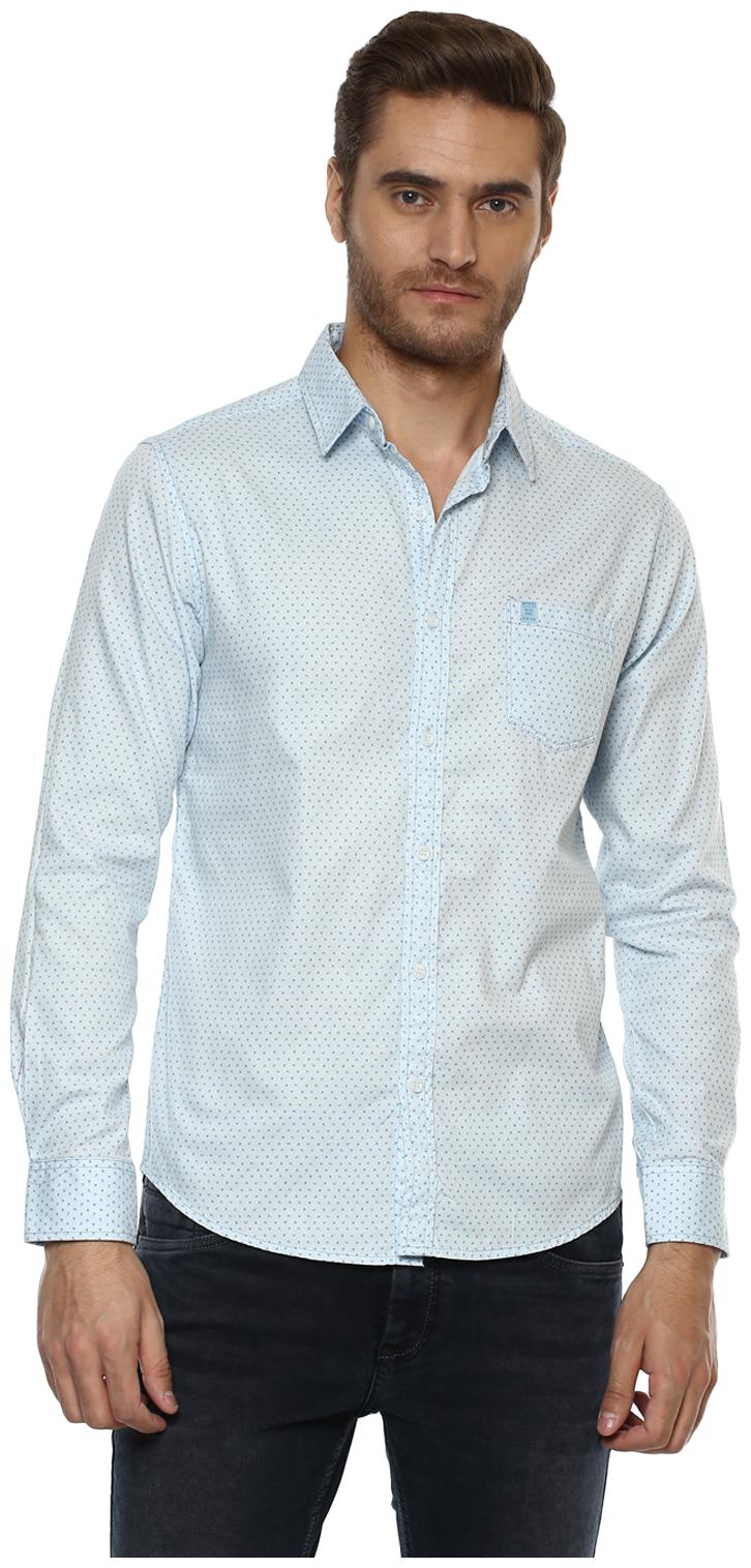 

Mufti Men Blue Printed Slim Fit Casual Shirt