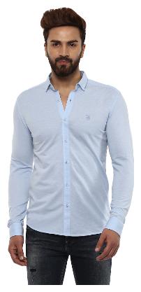

Mufti Men Blue Solid Slim Fit Casual Shirt