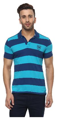 

Mufti Men Turquoise Slim fit Cotton Polo collar T-Shirt - Pack Of 1
