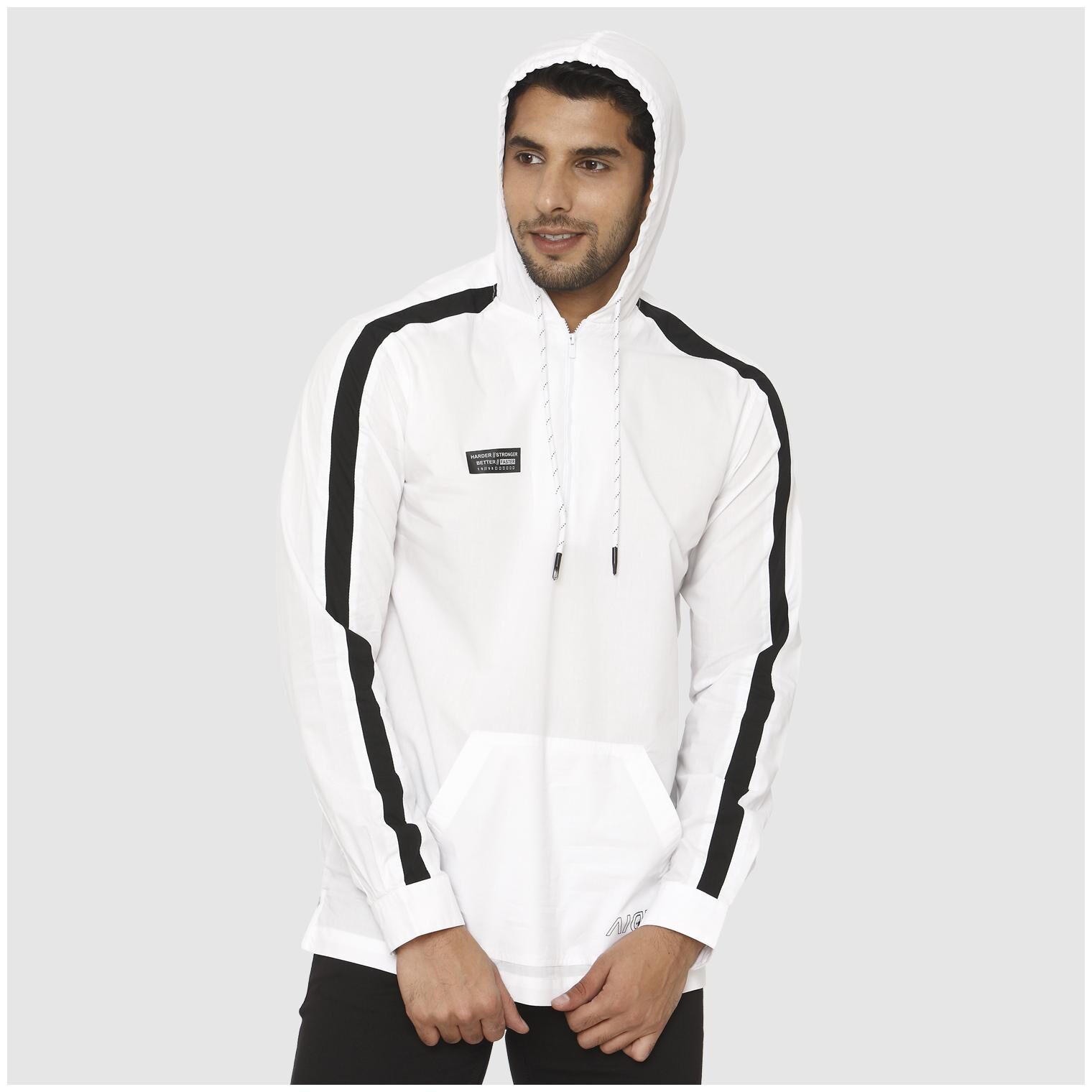 

Mufti Men White Hooded Hoodie
