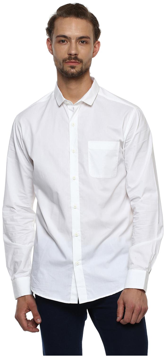 

Mufti Men White Solid Slim Fit Casual Shirt