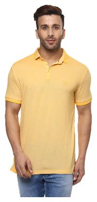 

Mufti Men Yellow Slim fit Cotton Polo collar T-Shirt - Pack Of 1