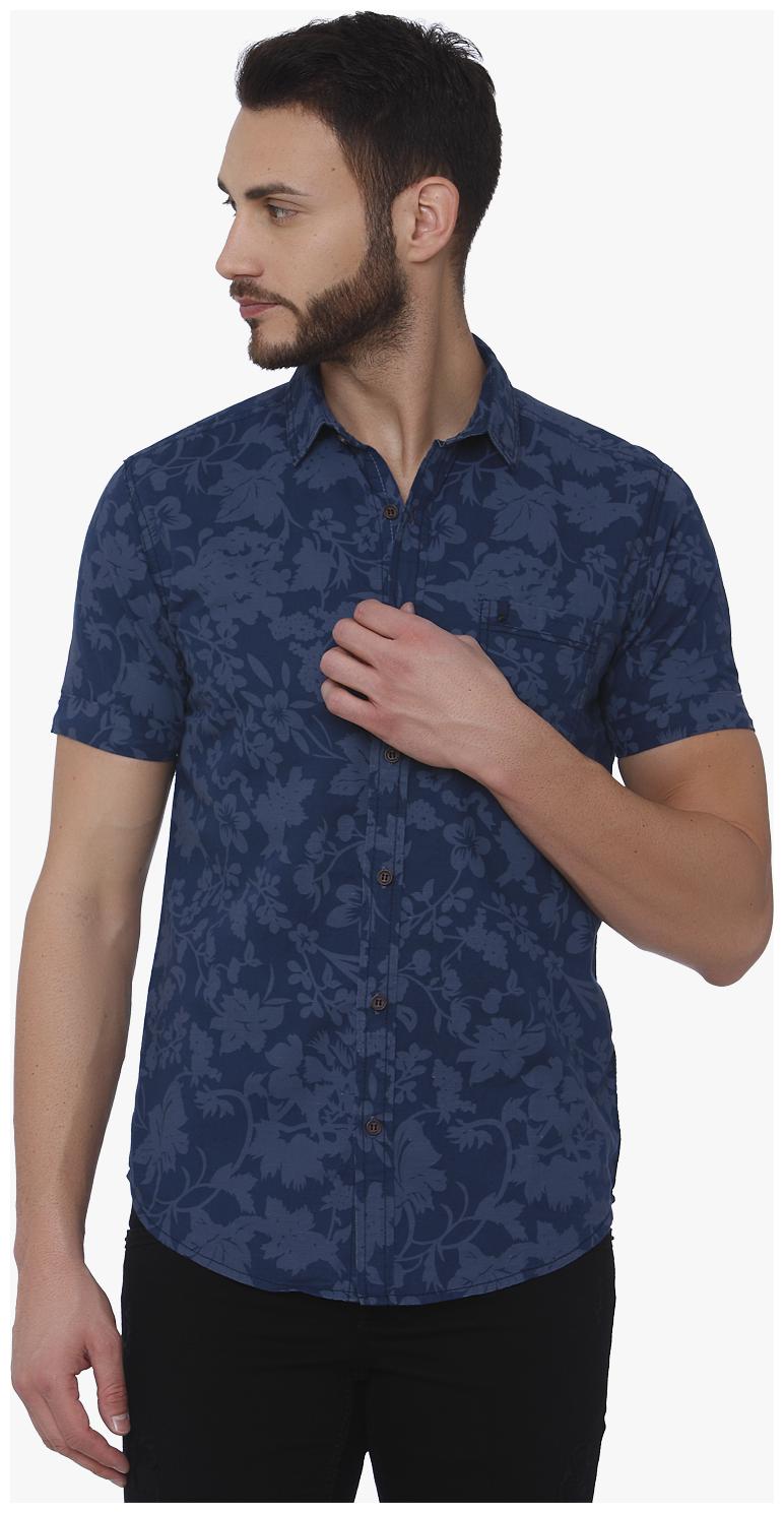 

Mufti Men Blue Floral Slim Fit Casual Shirt