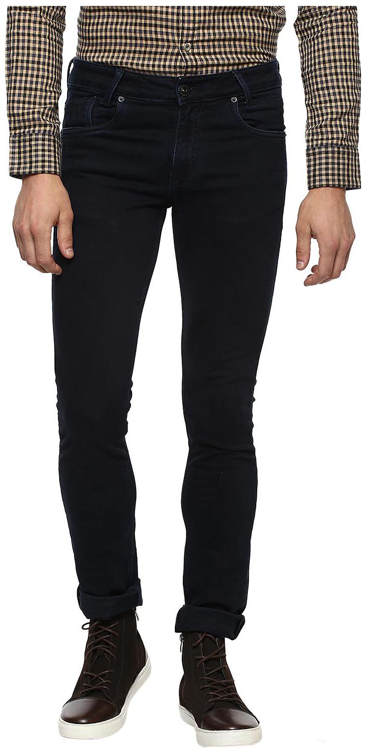 

Mufti Men Blue Solid Slim fit Regular trousers