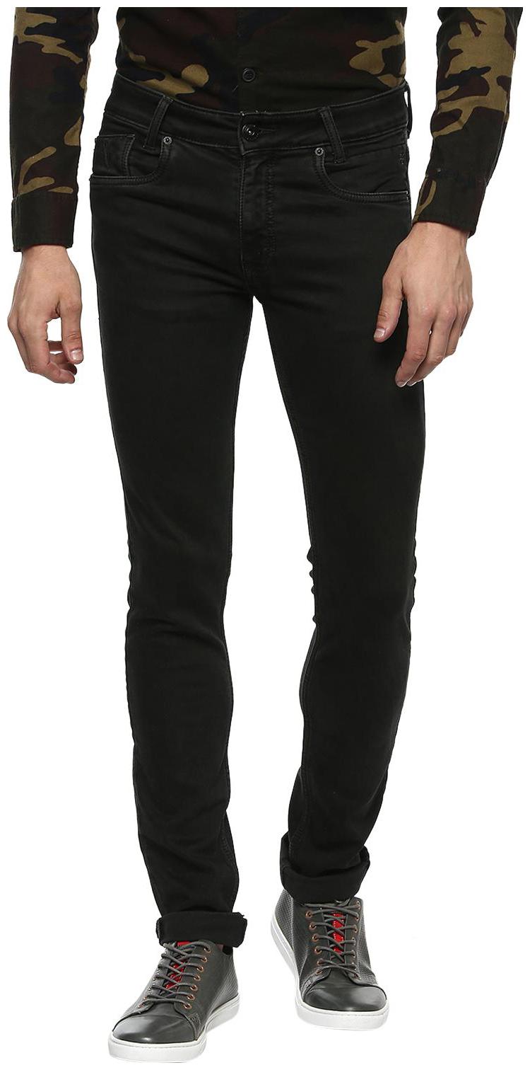 

Mufti Men Green Solid Slim fit Regular trousers