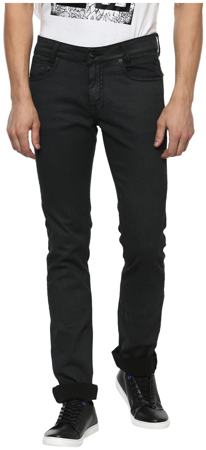 

Mufti Men Green Solid Slim fit Regular trousers