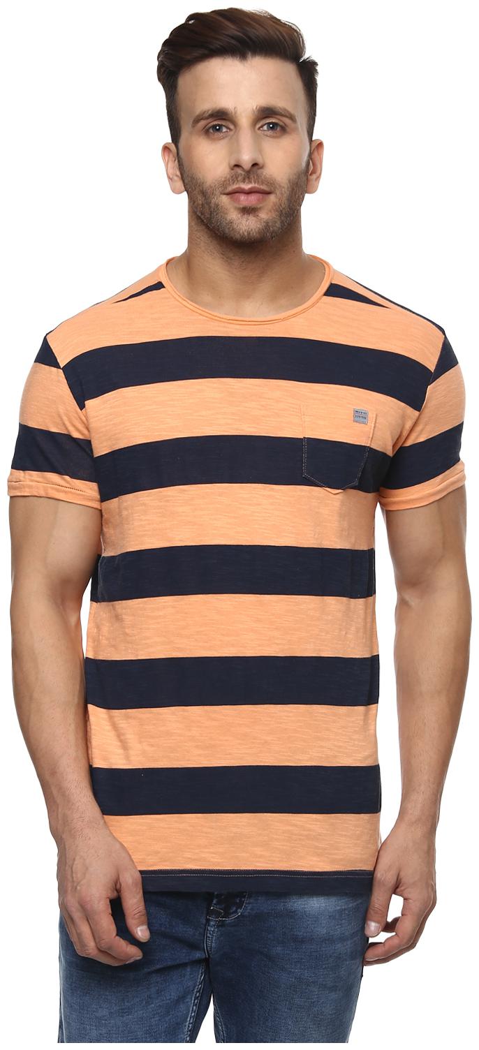 

Mufti Men Orange Slim fit Cotton Round neck T-Shirt - Pack Of 1