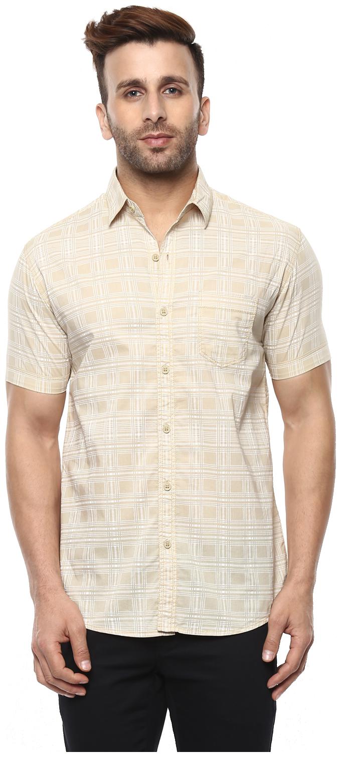 

Mufti Men Pink Checked Slim Fit Casual Shirt