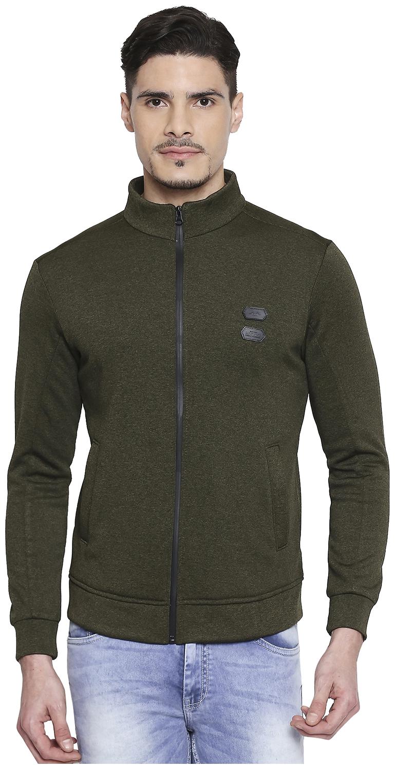 

Mufti Men Olive Solid Bomber jacket