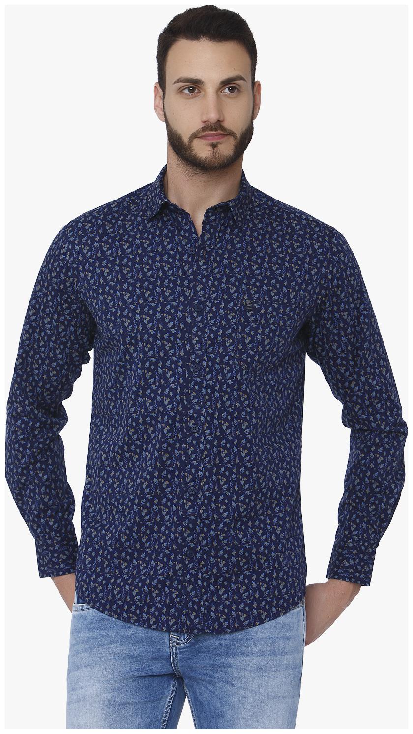

Mufti Men Blue Floral Slim Fit Casual Shirt
