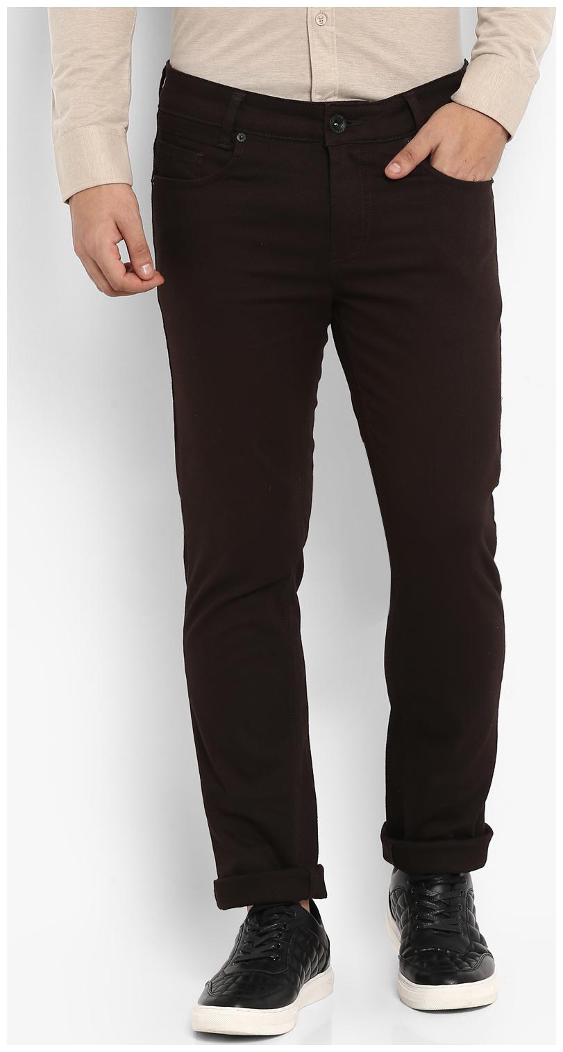 

Mufti Super Slim Brown Cotton Trouser
