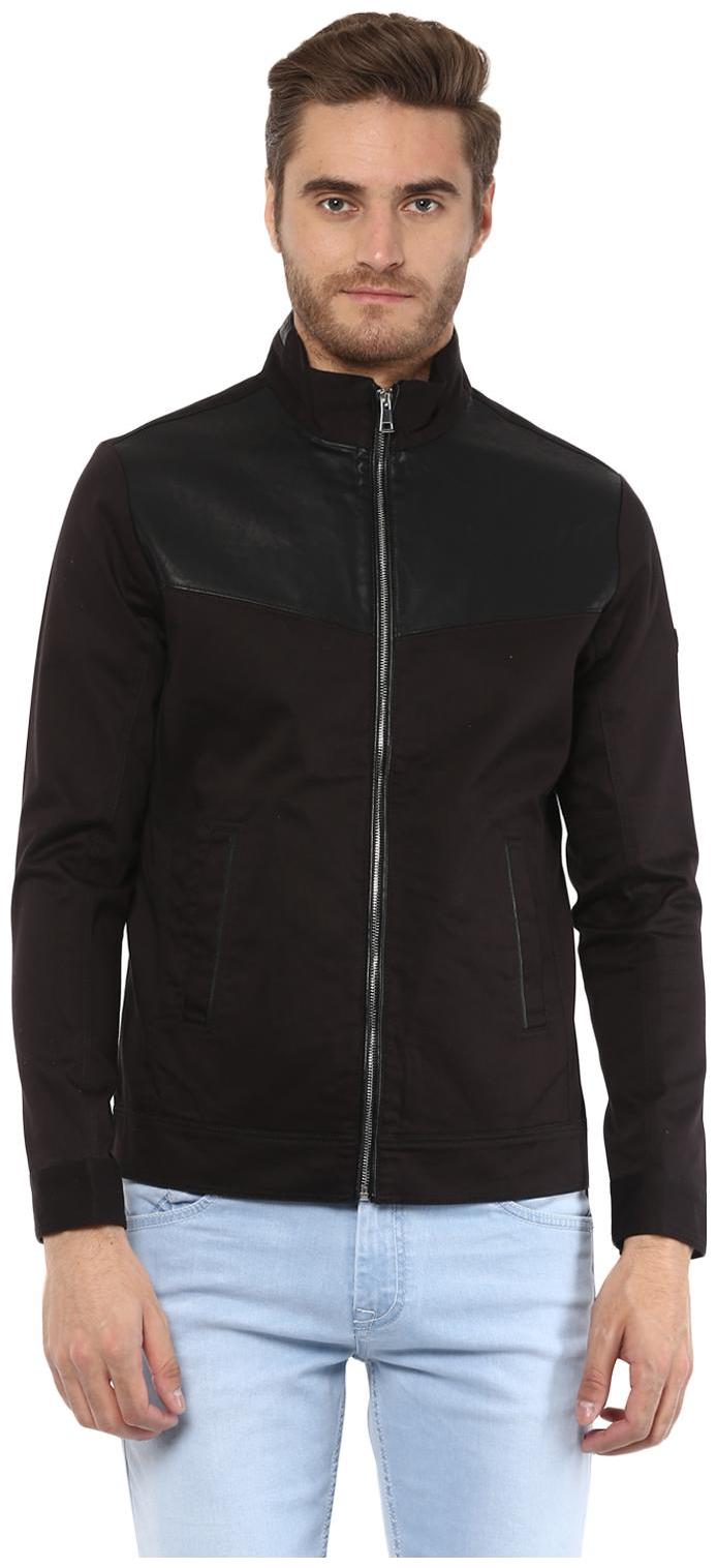 

Mufti Men Black Solid Down jacket