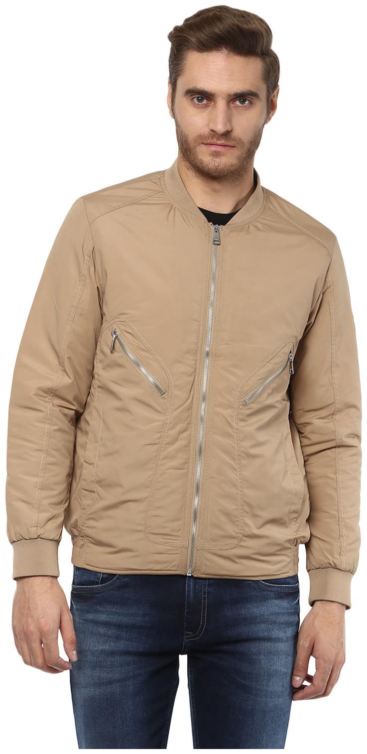 

Mufti Men Brown Solid Bomber jacket