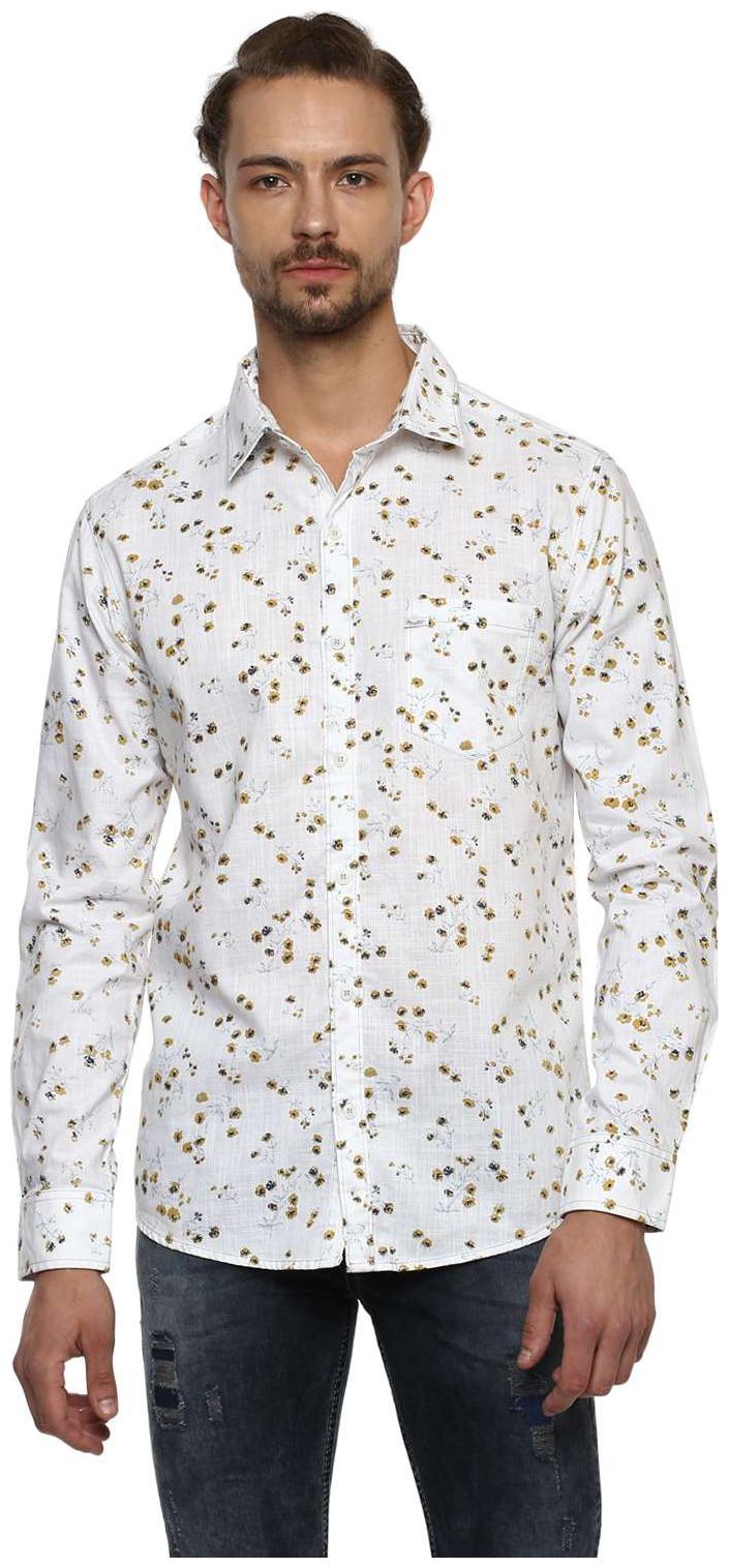 

Mufti Men White Printed Regular Fit Casual Shirt