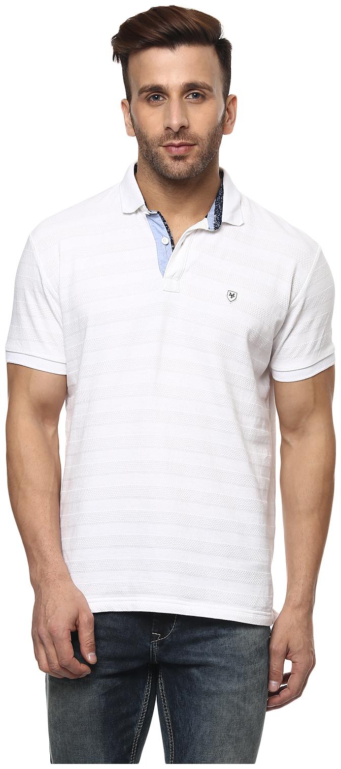 

Mufti Men White Slim fit Cotton Polo collar T-Shirt - Pack Of 1