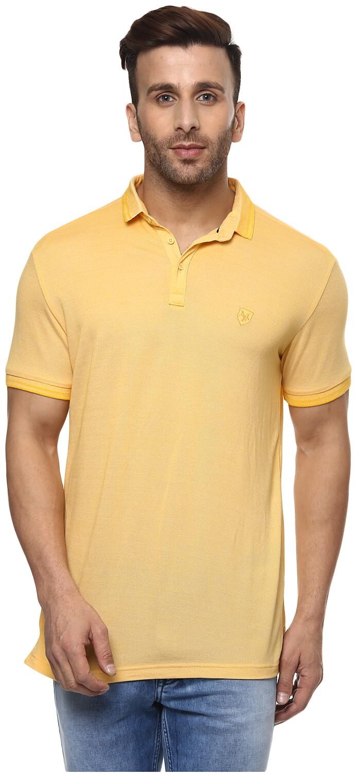 

Mufti Men Yellow Slim fit Polyester Polo collar T-Shirt - Pack Of 1