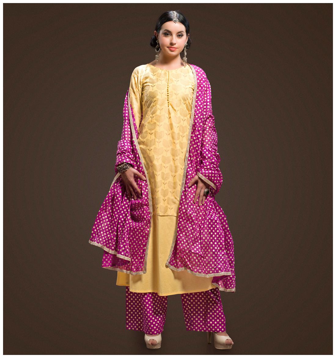 

Admyrin Women Multi Solid Straight Kurta With Salwar And Dupatta