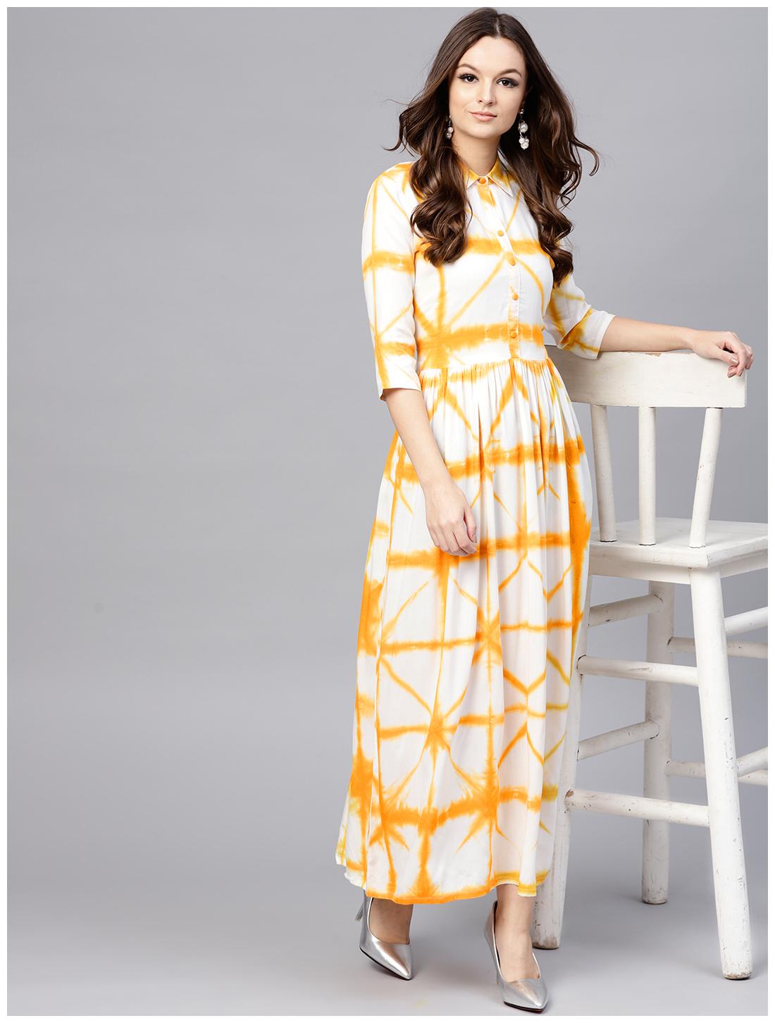 

AASI- HOUSE OF NAYO Yellow Dyed Maxi dress