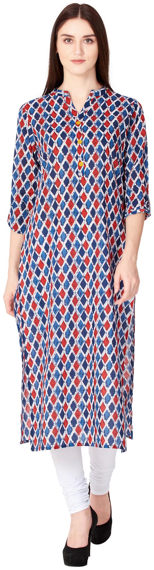 

GOD BLESS Women Multi Printed Straight Kurta