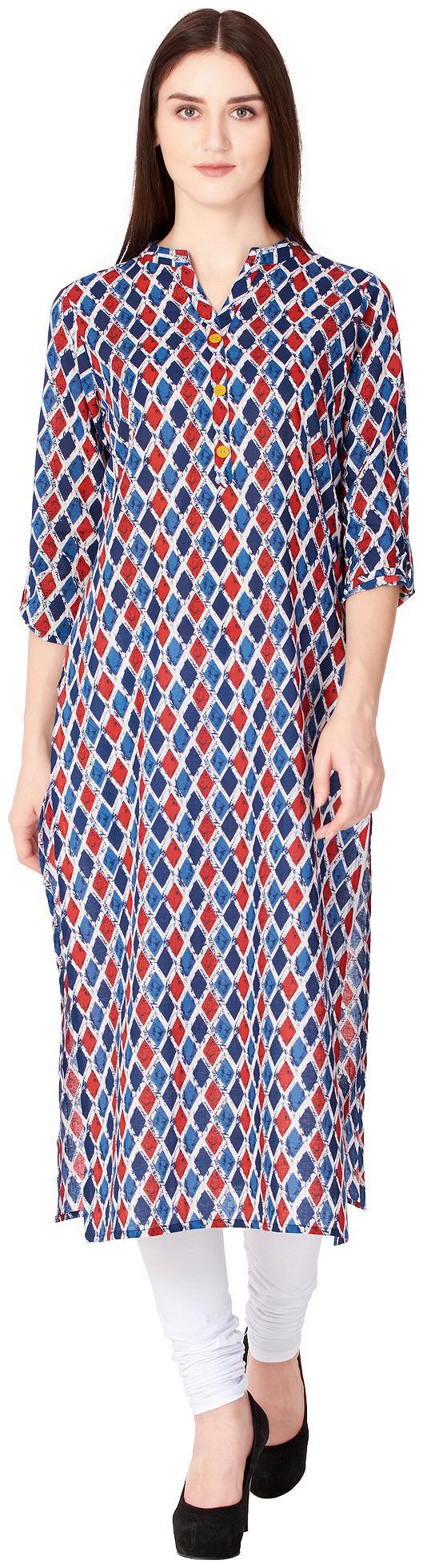 

GOD BLESS Women Multi Printed Straight Kurta