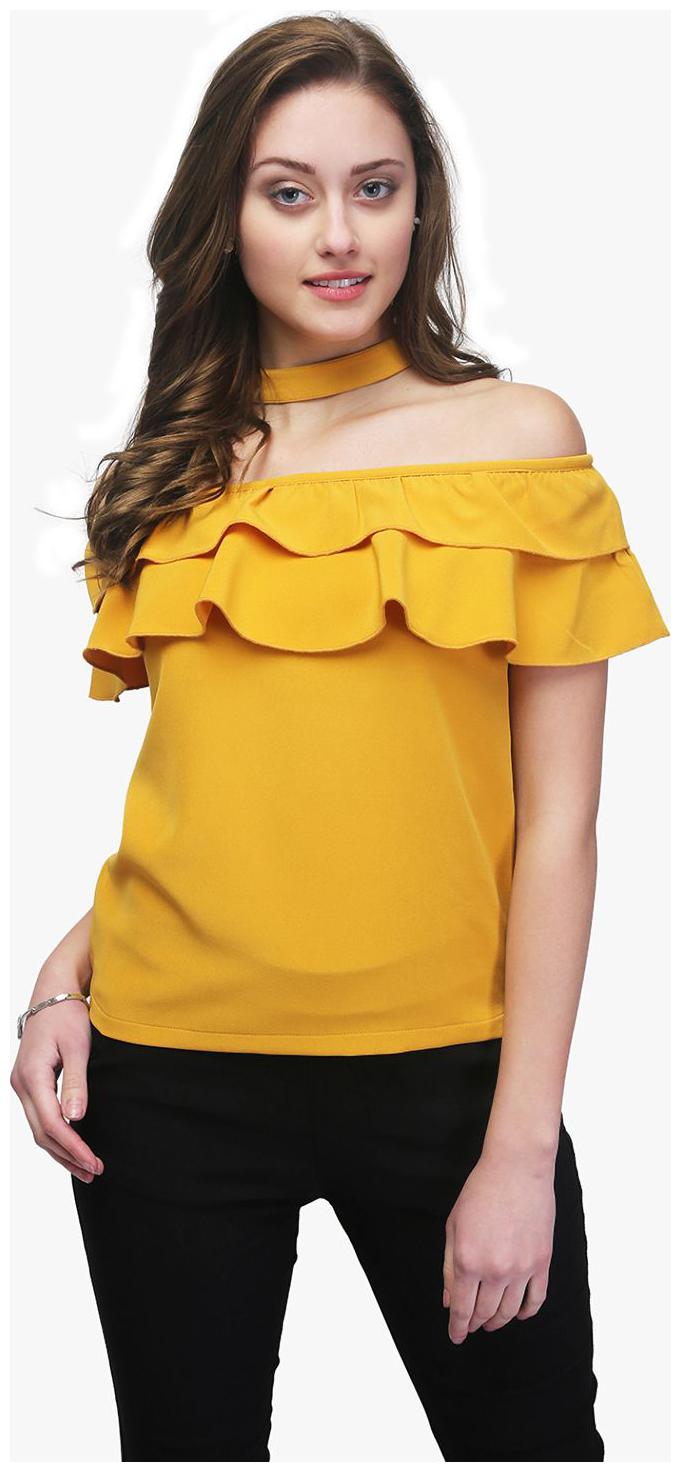 

Mustard Frill Top