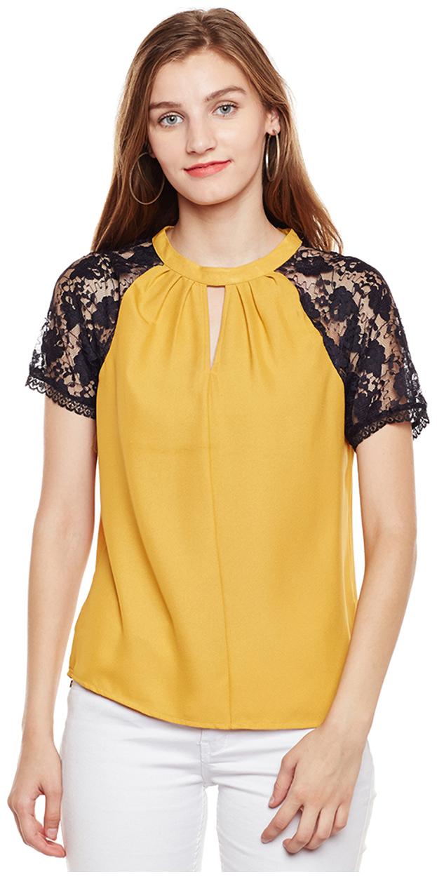 

Oxolloxo Women Solid Regular top - Orange