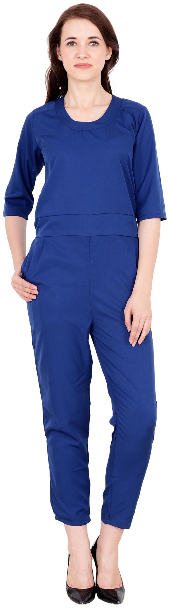 

My Swag Solid Jumpsuit - Blue