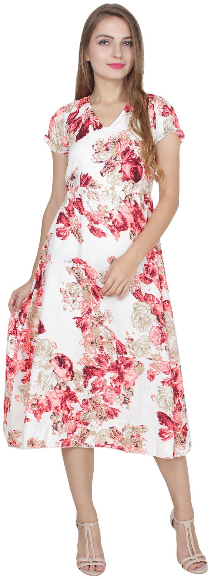 

My Swag White Floral Maxi dress