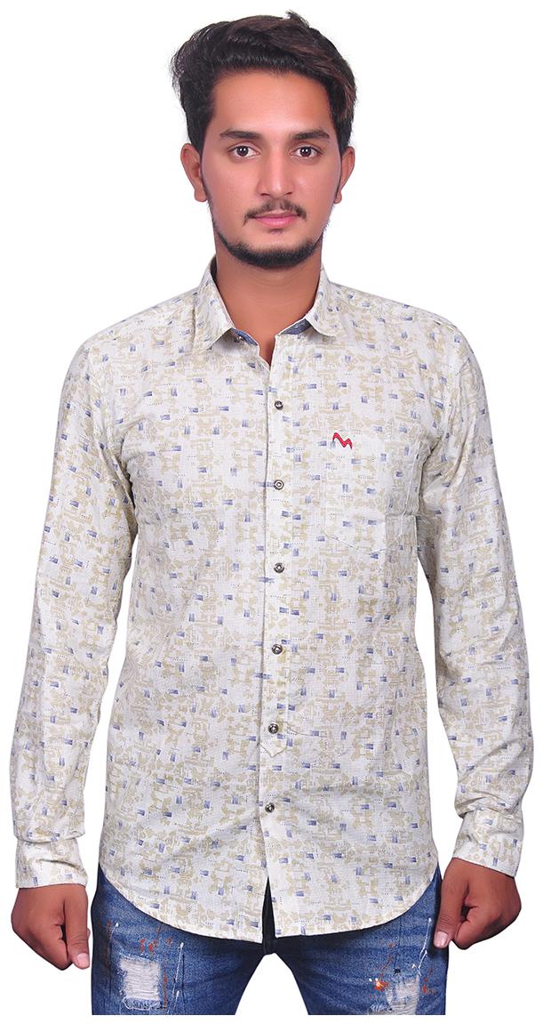 

Myra Men Yellow Polka Dots Slim Fit Casual Shirt