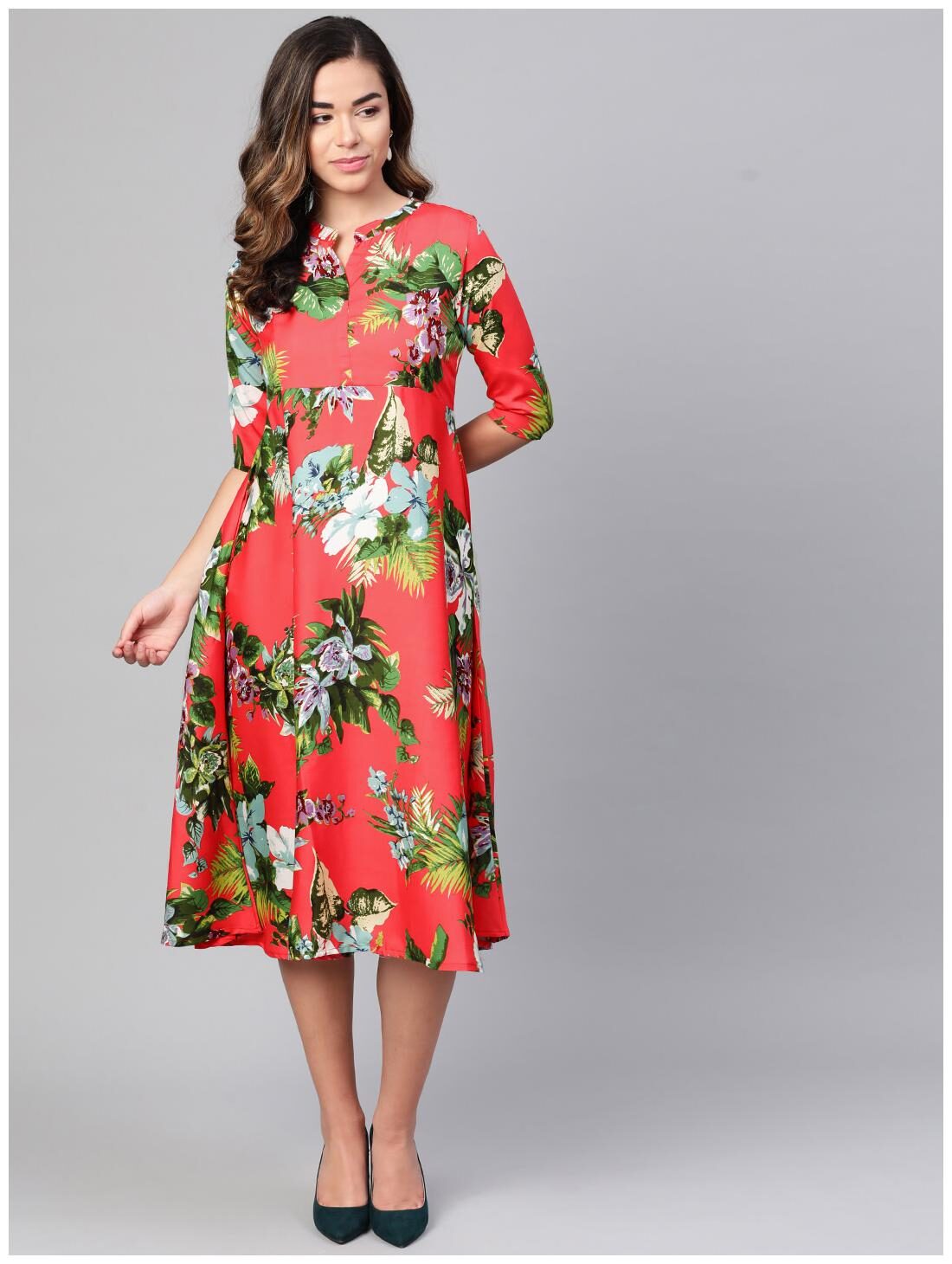 

Myshka Multi Floral Flared dress
