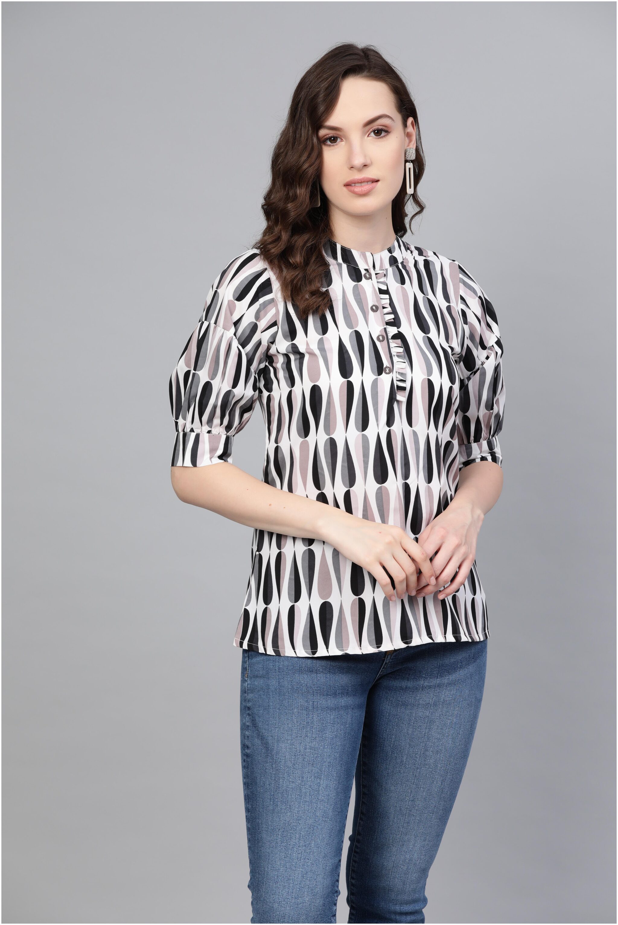 

Myshka Women Printed Regular top - Multi