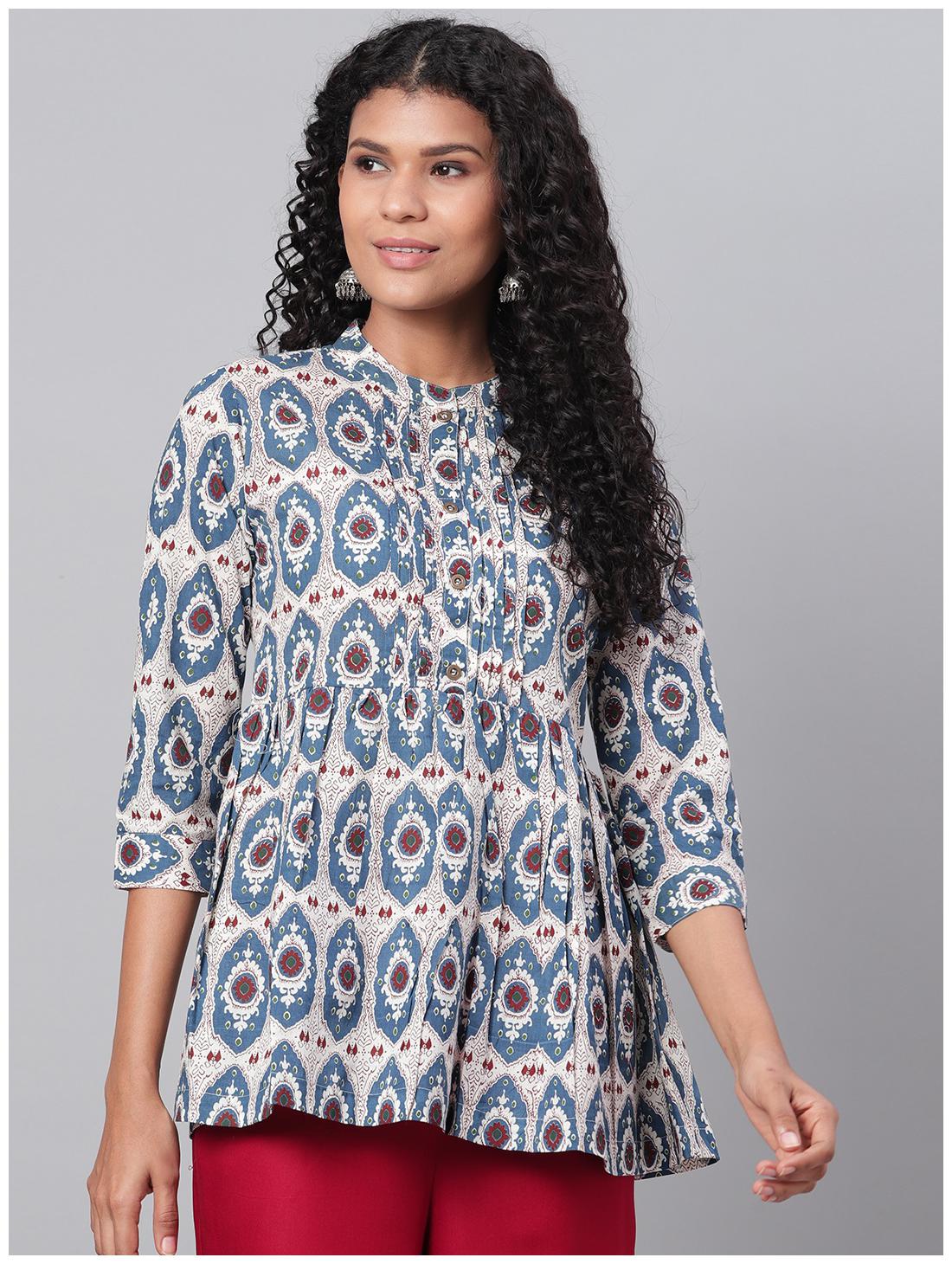 

Myshka Women Cotton Printed Multi A Line