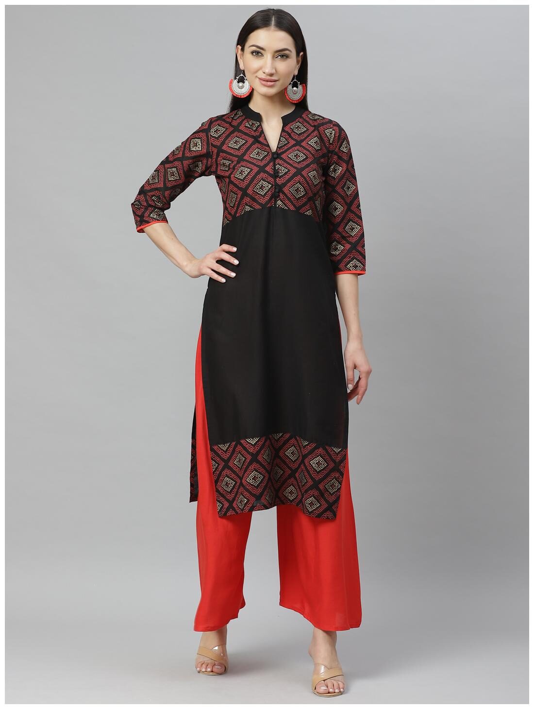 

Myshka Women Multi Printed Regular Kurti