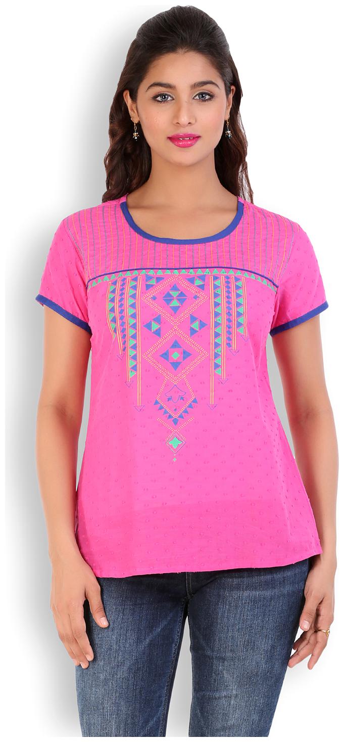 

MYTRI Pink Cotton Kurta