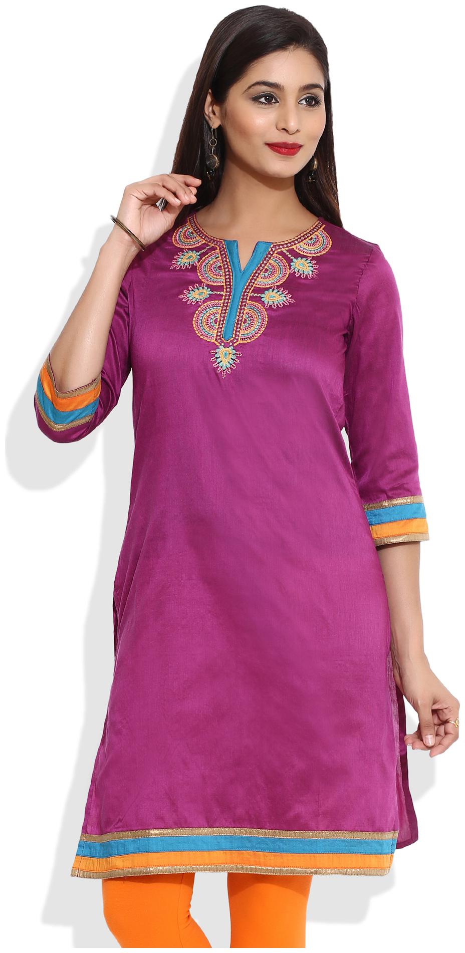 

Mytri Purple Polyester Kurti
