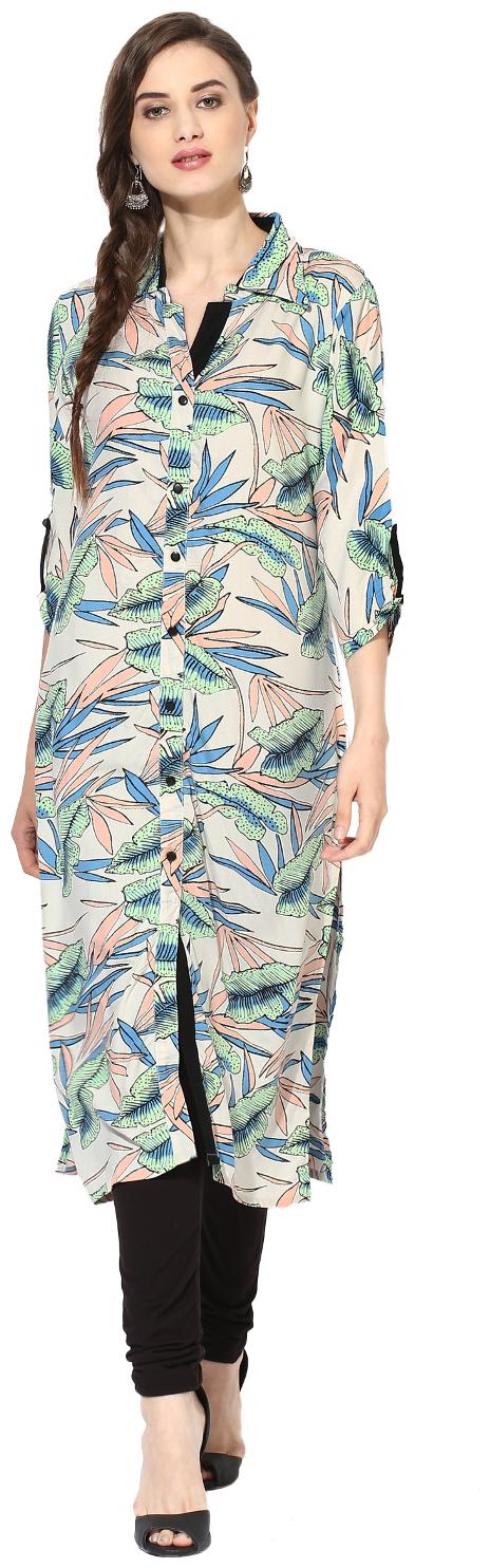 

MYTRI Women Multi Printed Straight Kurta
