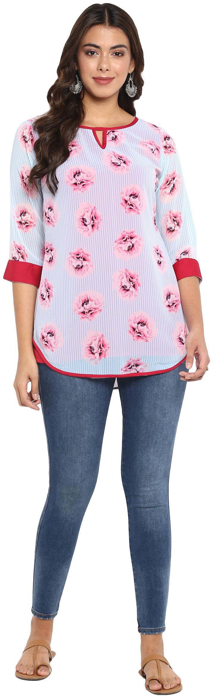 

MYTRI Women Multi Floral Straight Kurti