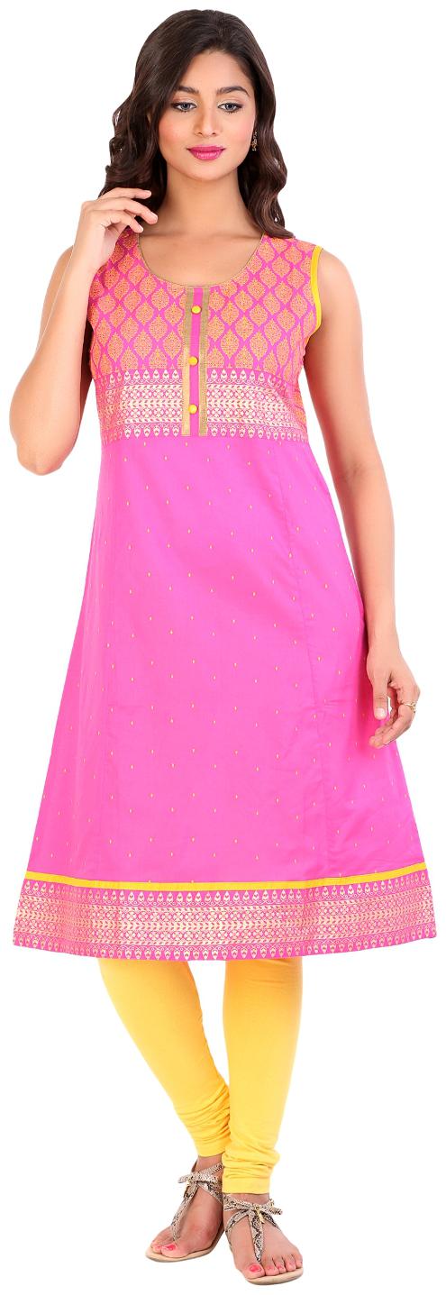 

MYTRI Women Pink Printed Anarkali Kurta