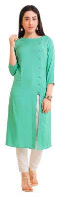 

NAARI Women Green Solid Straight Kurta