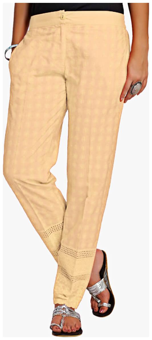 

NAARI Women Beige Slim fit Cigarette pants
