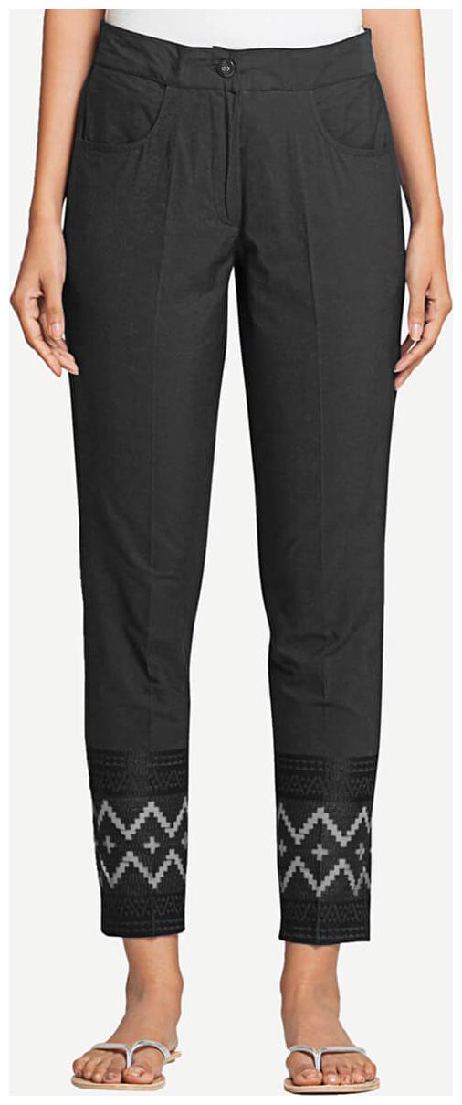 

NAARI Women Black Slim fit Cigarette pants