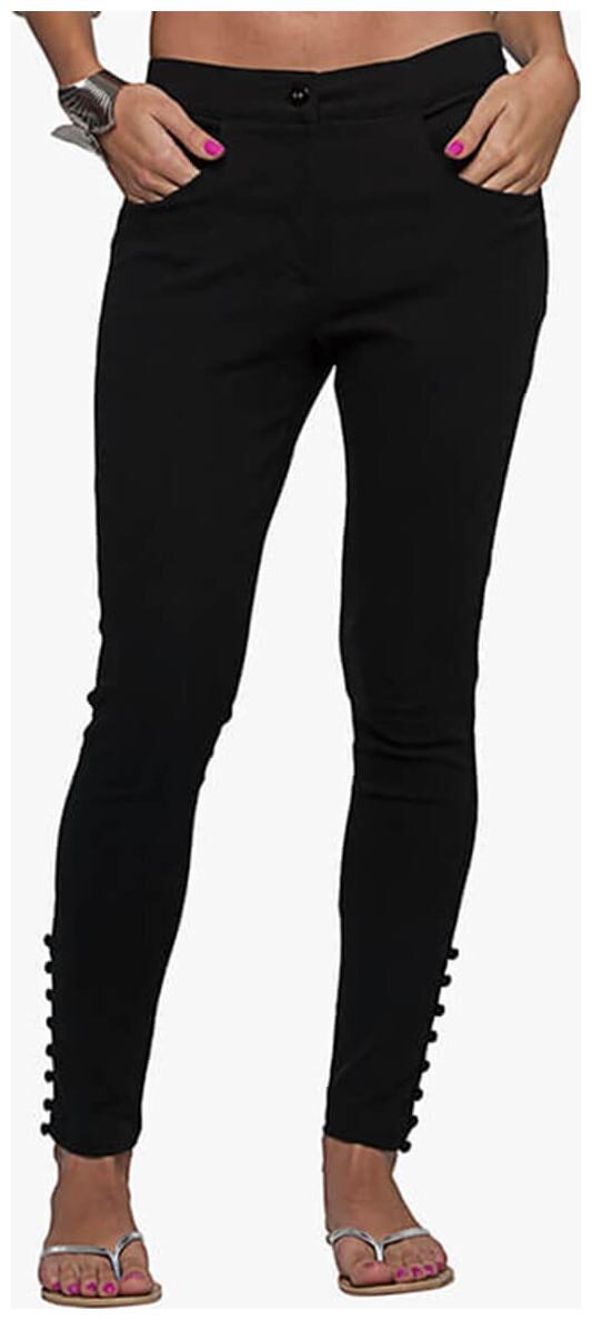 

NAARI Women Black Slim fit Cigarette pants