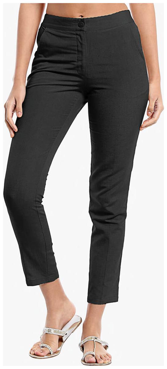 

NAARI Women Black Slim fit Cigarette pants