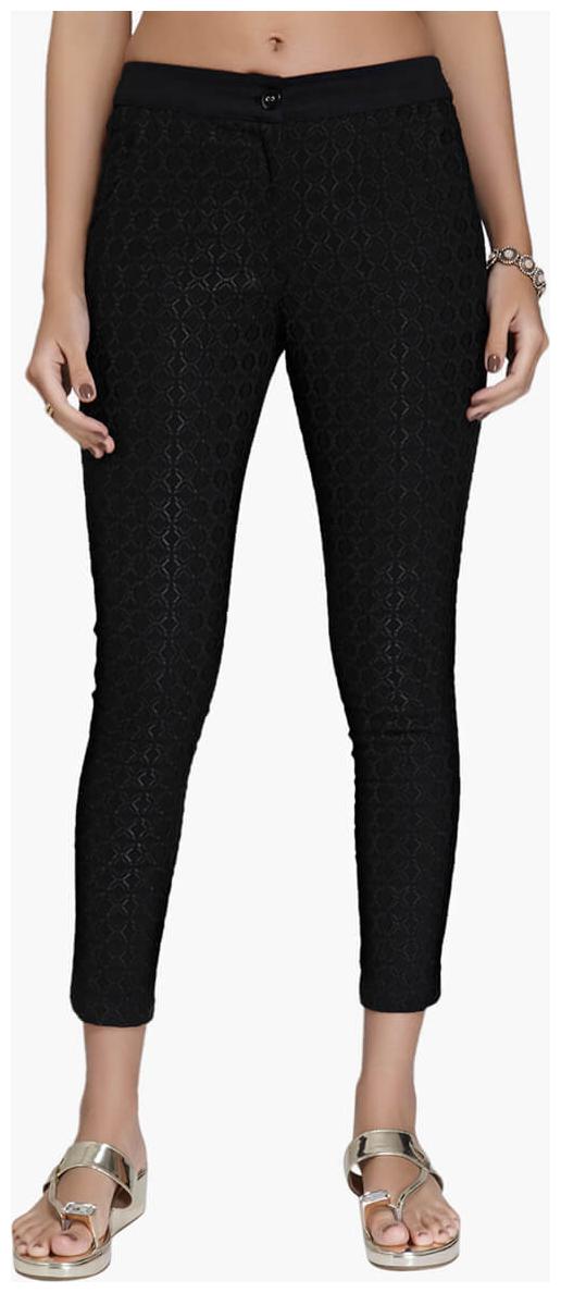 

NAARI Women Black Slim fit Cigarette pants