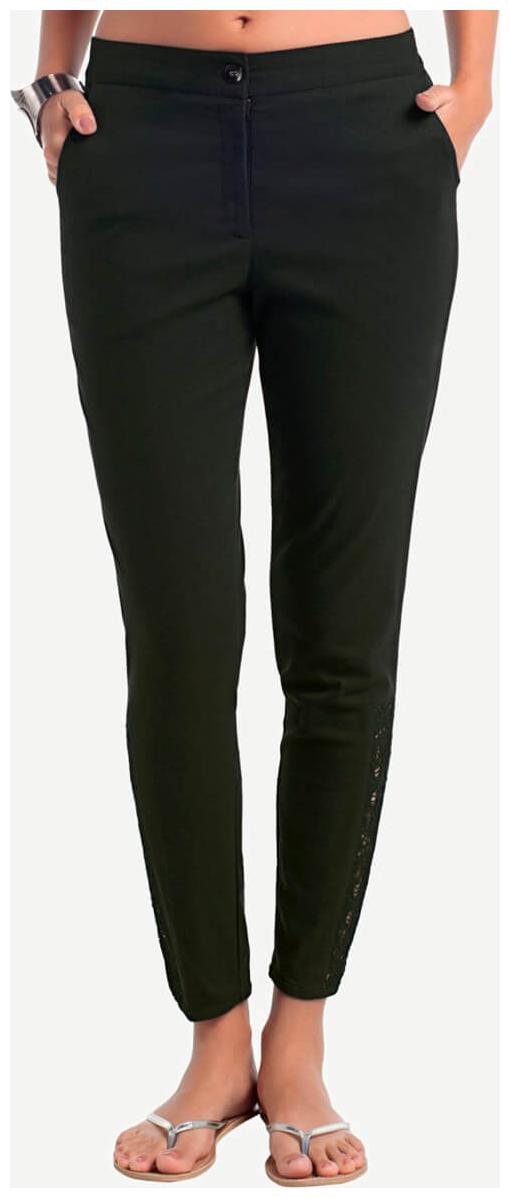

NAARI Women Black Slim fit Cigarette pants
