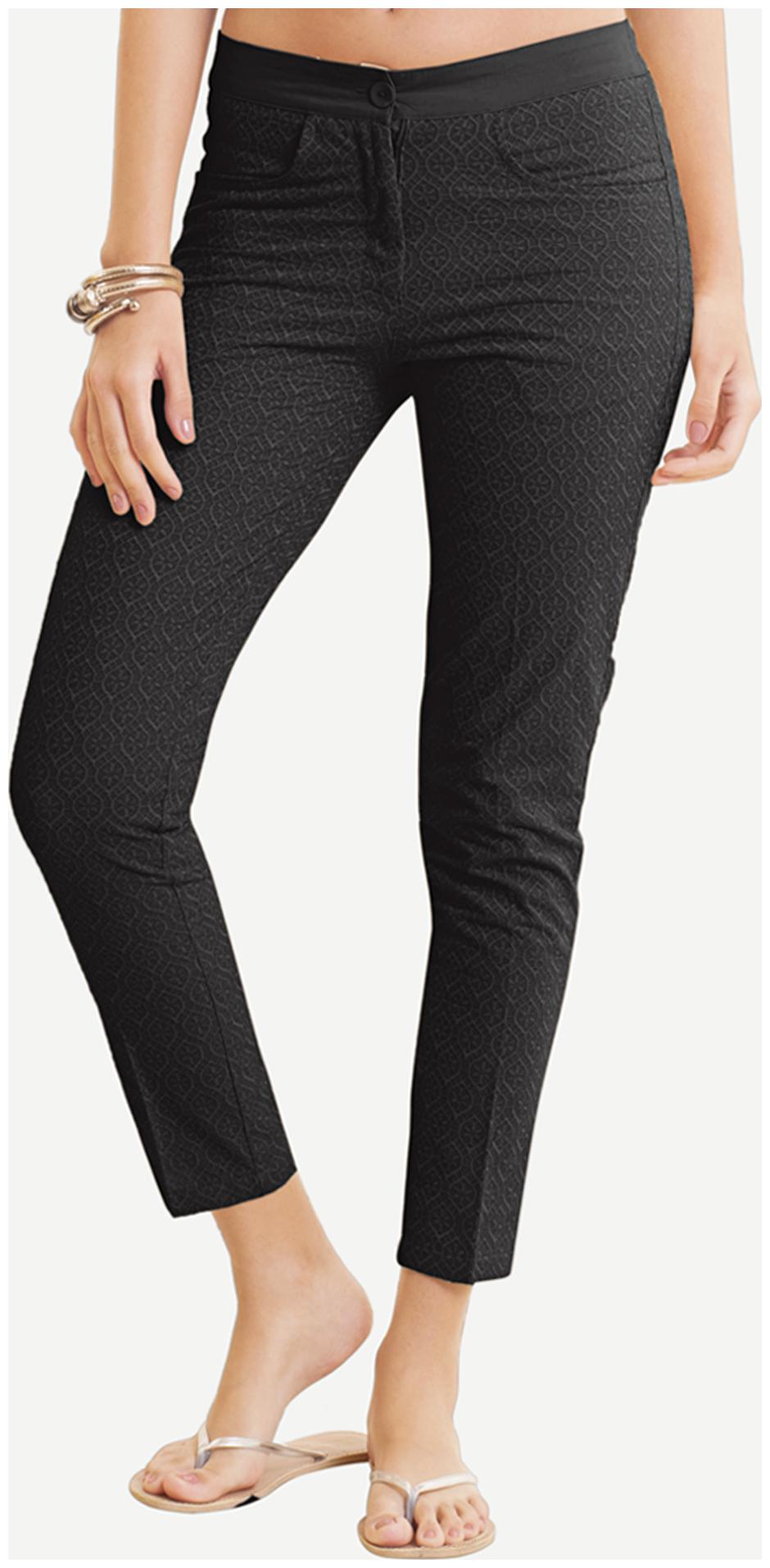 

NAARI Women Black Slim fit Cigarette pants
